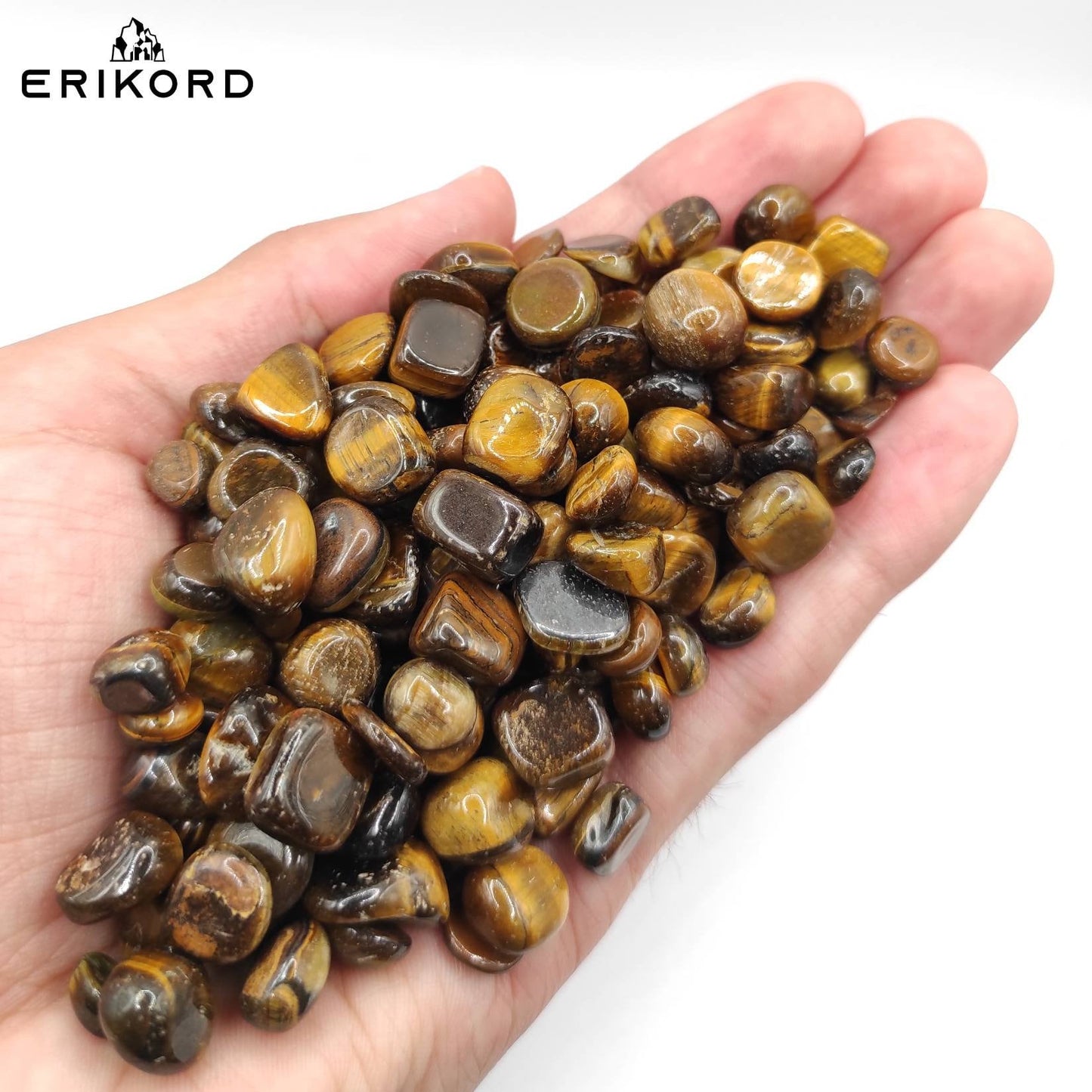 50/100/200g Tiger Eye Tumbles Natural Tiger's Eye Polished Stones Tumbled Gravel 7-12mm Brown Tiger Eye Gemstone Africa Loose Tumbled Gem