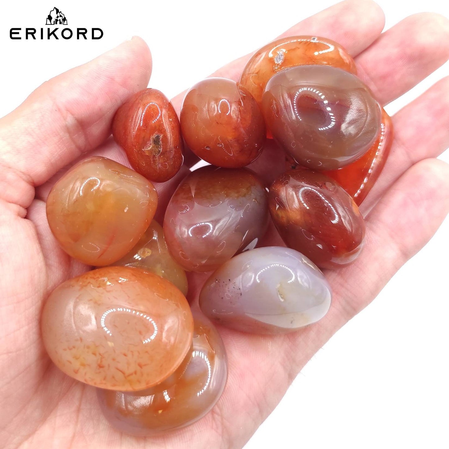 50/100/200g Orange Carnelian Agate from Brazil Natural Carnelian Tumbled Stone Crystal Tumbles Red Agate Orange Agate Carnelian Crystal