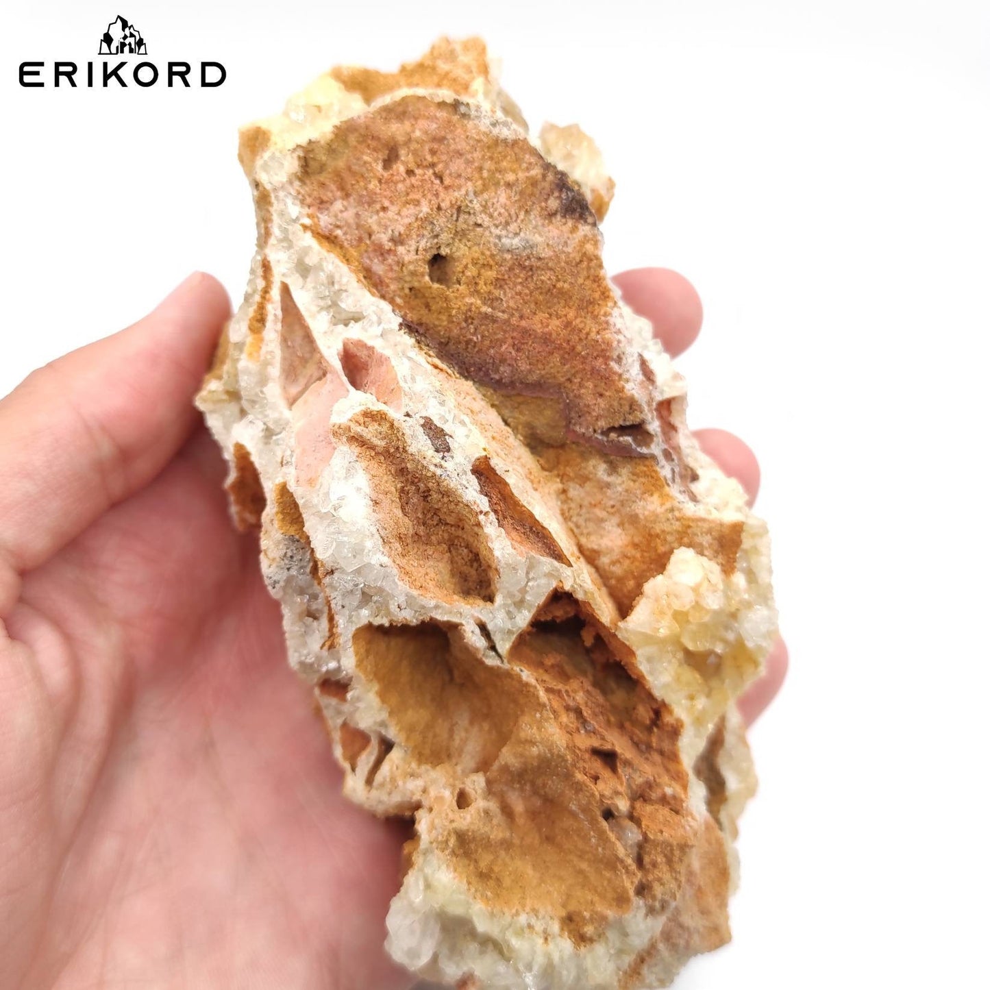 348g Limonite Quartz Crystal Cluster Natural Yellow Limonite Quartz Hollow Quartz Cluster Raw Crystals Yellow Quartz Zambia Minerals