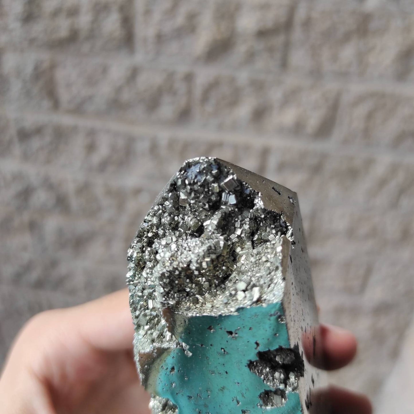 760g 5" Pyrite Obelisk - Natural Pyrite Tower with Point - Huanzala Mine, Peru - "Fools Gold" - Silver Iron Pyrite - High Quality Pyrite