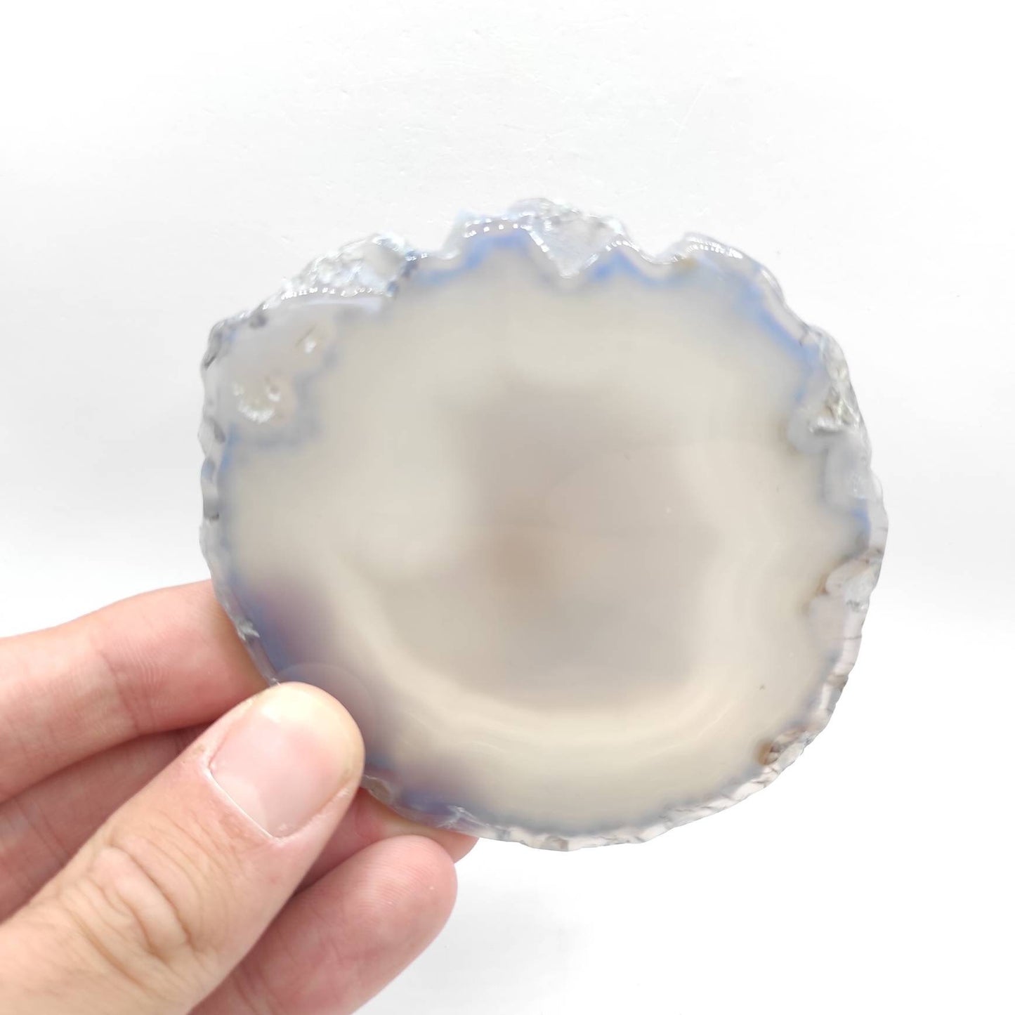 55g Agate Slice Geode Slice Dyed Agate from Madagascar Polished Agate Slices Crystal Polished Geode Slices Blue Agate Slice Gem Rock