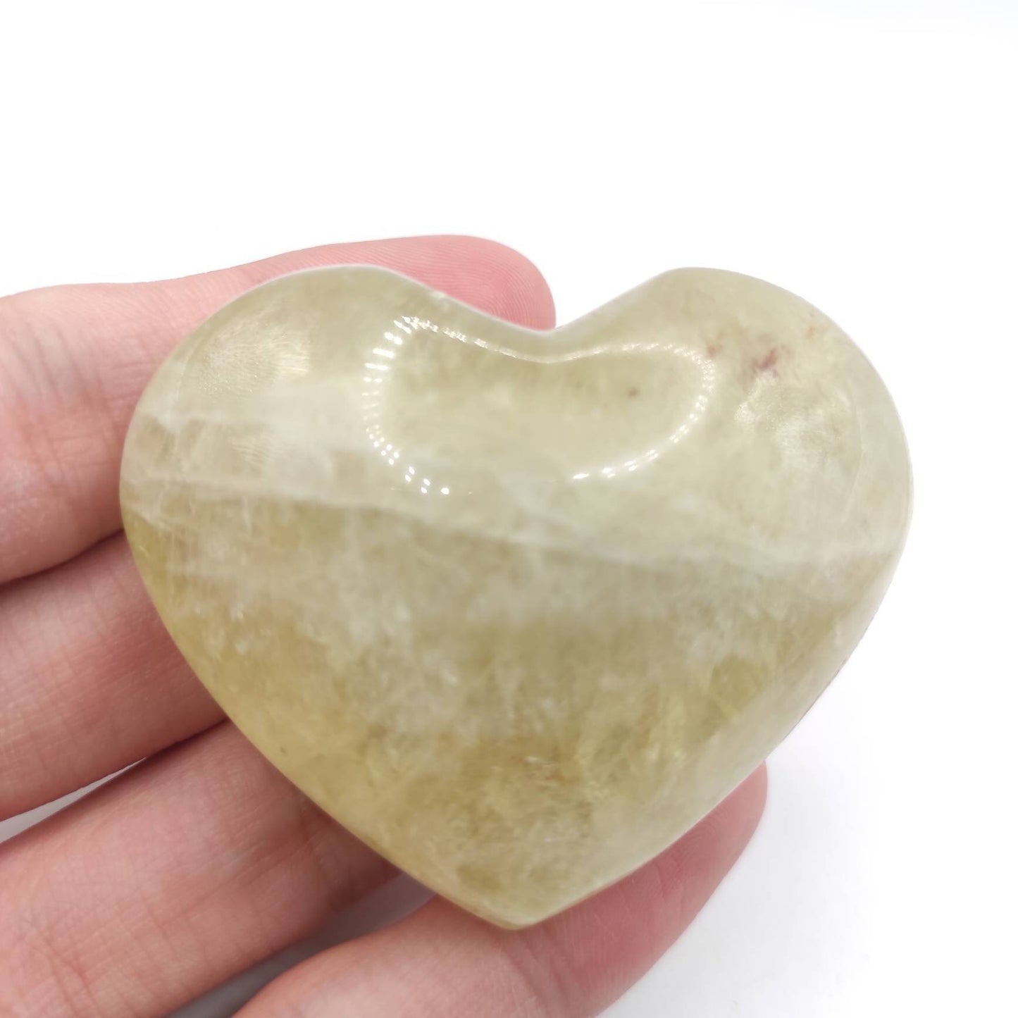 76g Heated Citrine Heart Crystal Yellow Citrine Crystal Congo Citrine Heart Citrine Heart Polished Yellow Citrine Sparkling Crystal