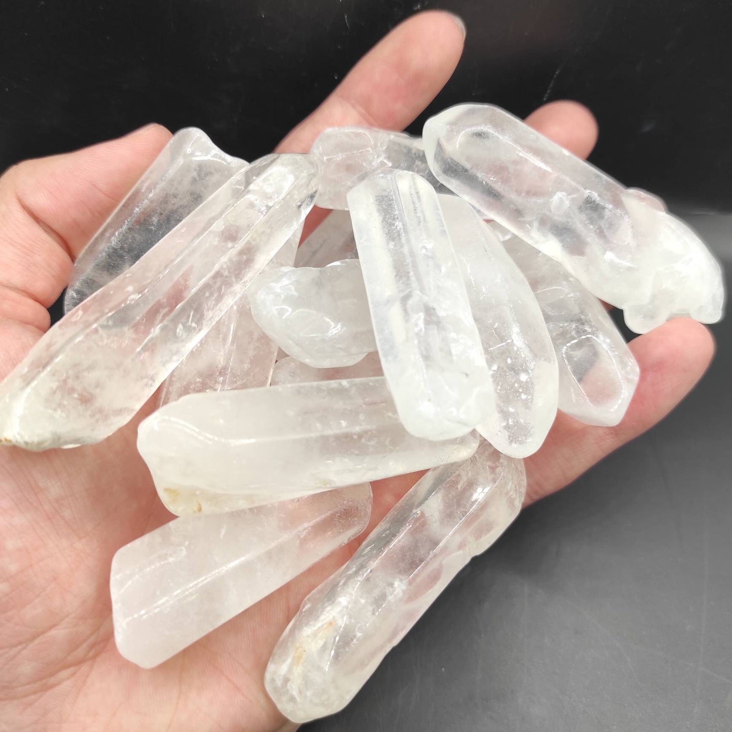 3 Sizes! 50-500g Clear Quartz Points - Polished Clear Quartz Points - Tumbled Clear Quartz - Natural Quartz Loose Quartz Points - Bulk Gems