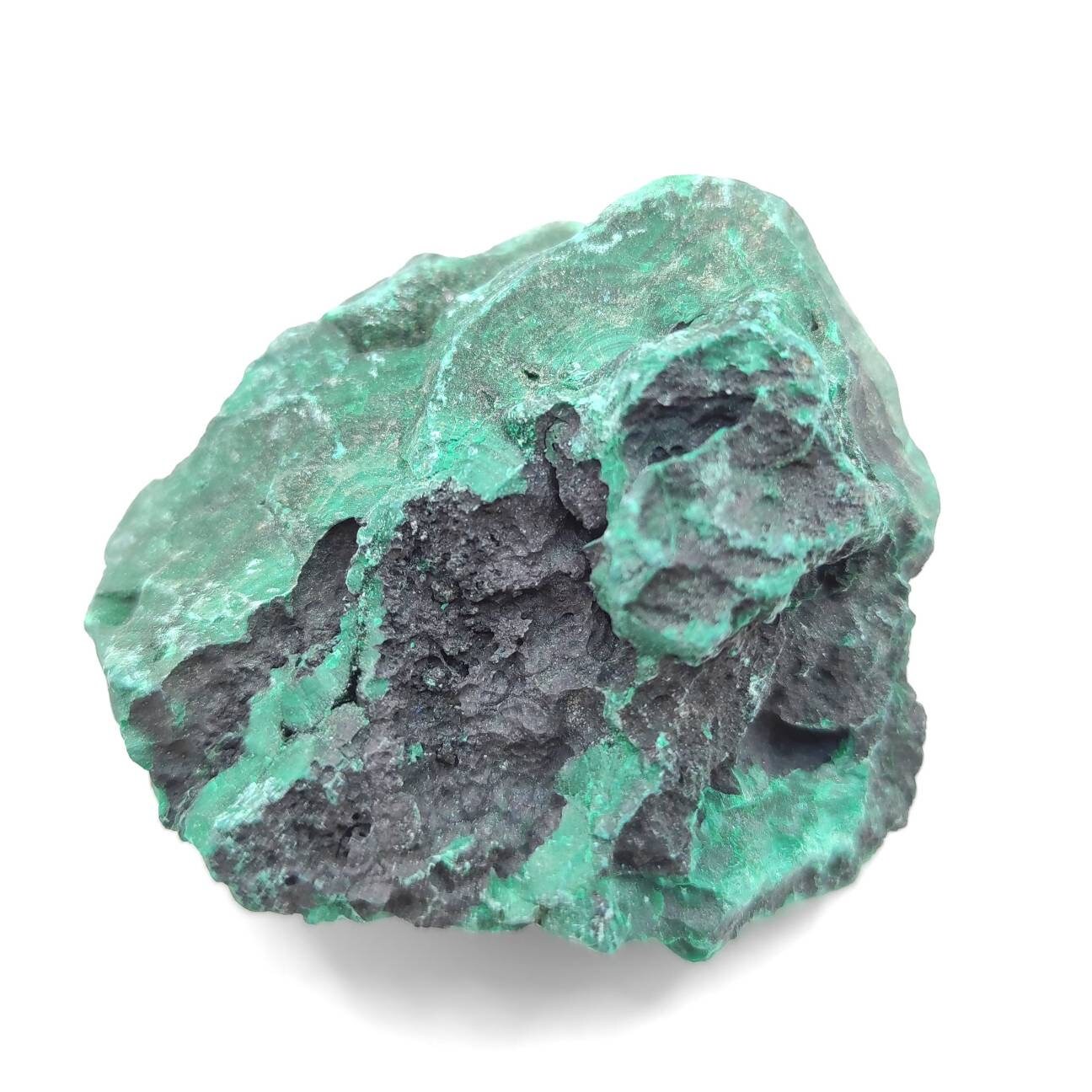 88g Rough Malachite Chunk - Mineral Specimen - Natural Green Crystals - Green Malachite - Natural Raw Crystal Cluster - Unique Specimen