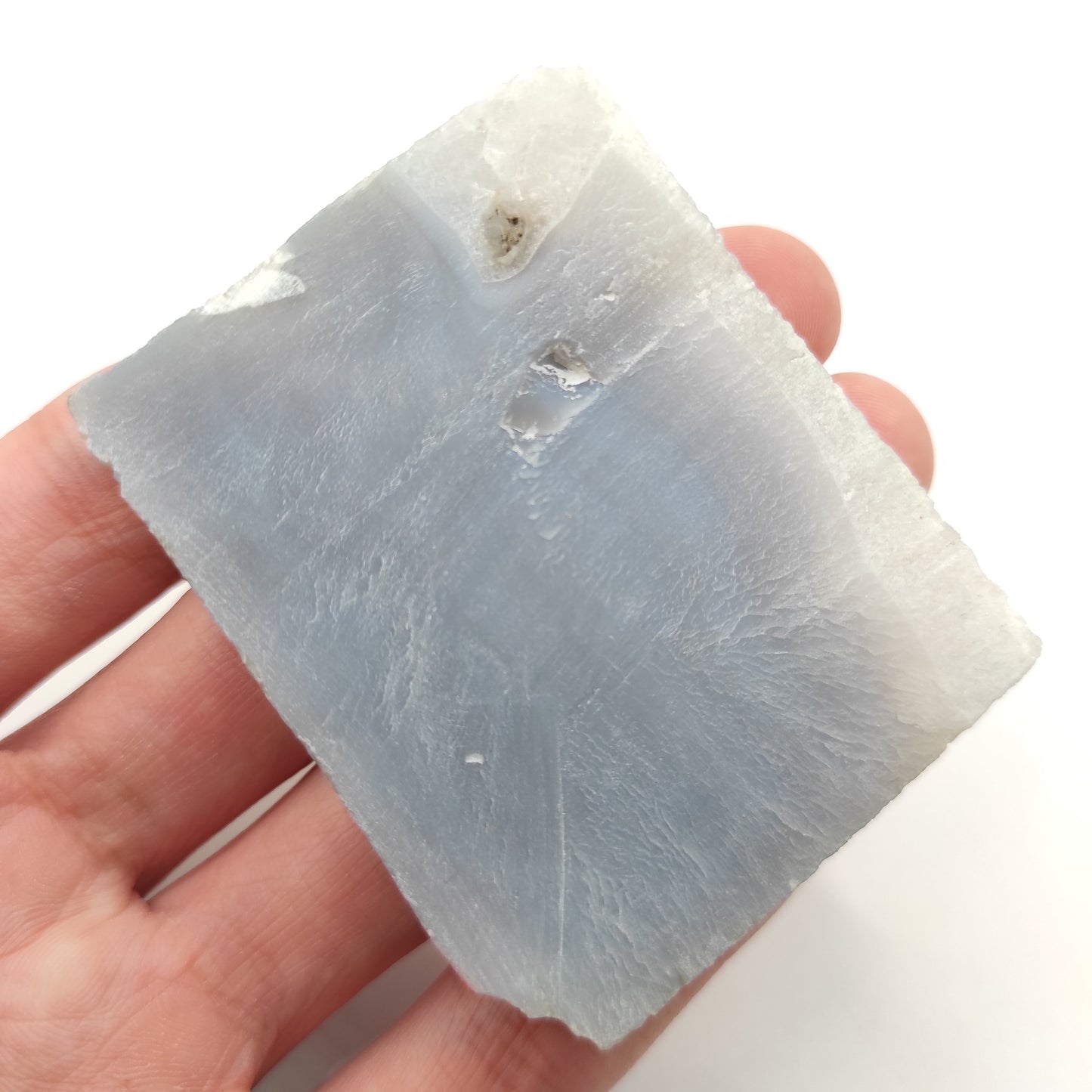 82g Agate Slab - Rough Grey Agate Slab for Lapidary - Raw Agate Slice for Polishing - Natural Grey Agate