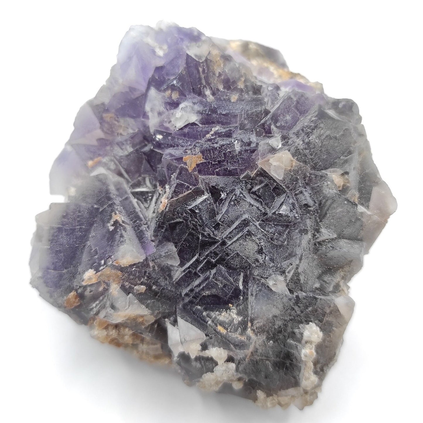 222g Purple Fluorite Crystal Cluster - Natural Raw Purple Fluorite Mineral Specimen - Balochistan, Pakistan - Rough Cubic Fluorite Crystal