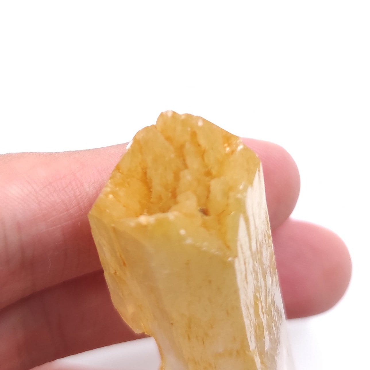 33.28g Rare Mango Quartz Point - Halloysite Included Quartz Crystal - Corona Mine, Cabiche, Boyaca, Colombia - Natural Mineral Specimen