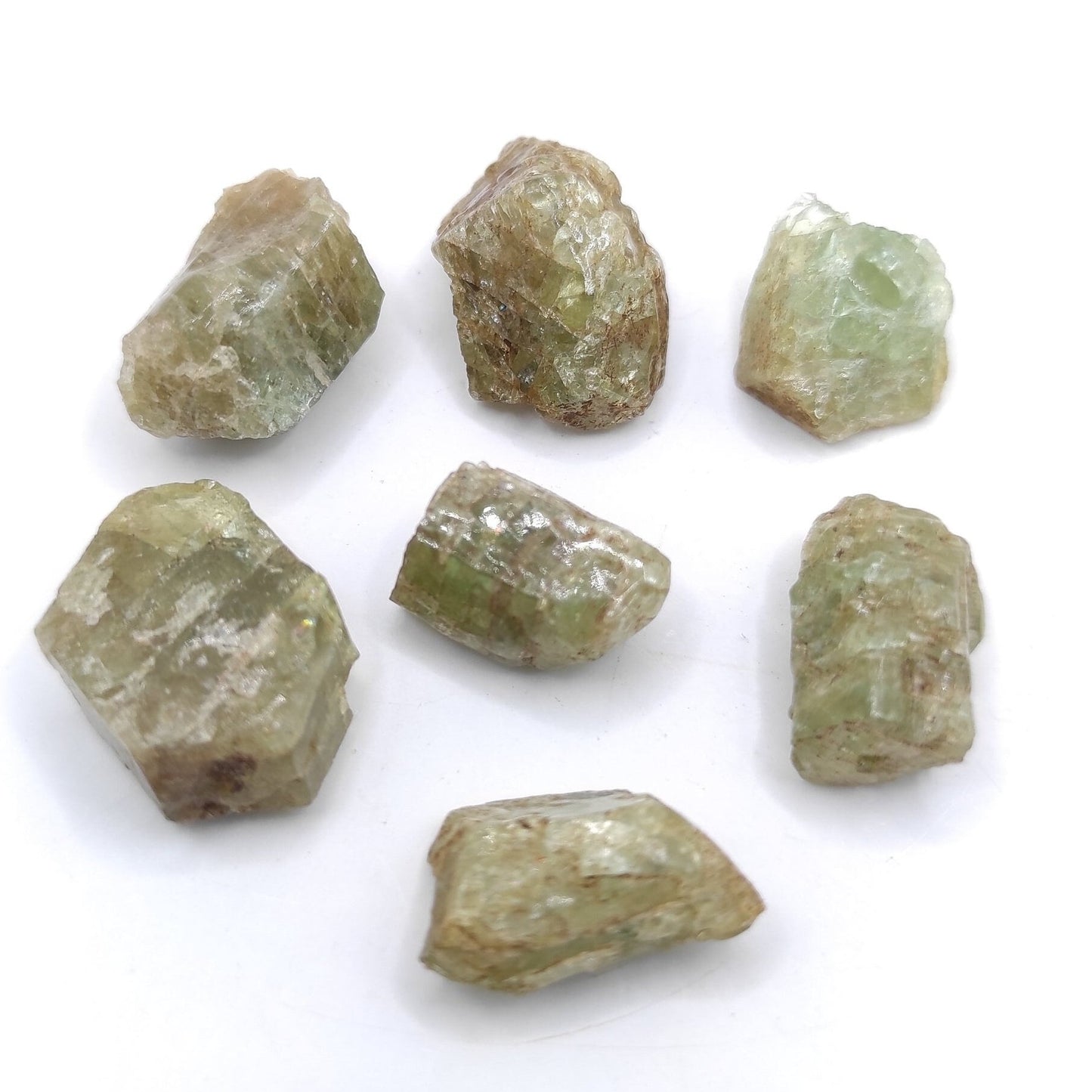 106ct Green Apatite Lot from Tory Hill, Ontario, Canada - Green Fluoroapatite Crystal - Raw Apatite Mineral - Titanite Hill Occurence