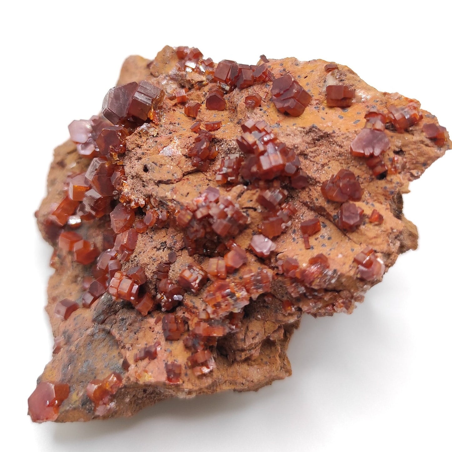 239g Vanadinite Crystal Specimen Natural Vanadinite from Mibladen Morocco Raw Crystal Cluster Red Orange Vanadinite Rough Gem Crystal