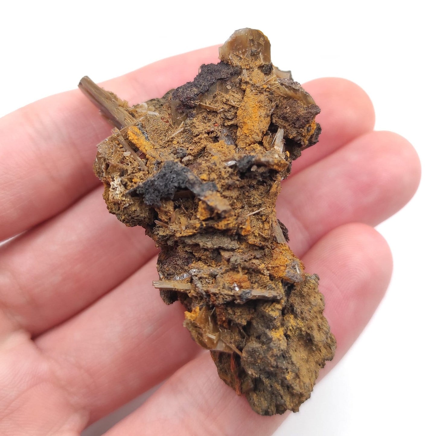 28g Brown and Blue Barite Specimen - Nador, Morocco - Barite Mineral Specimen - Blue Baryte from Morocco - Natural Barite Crystal Cluster