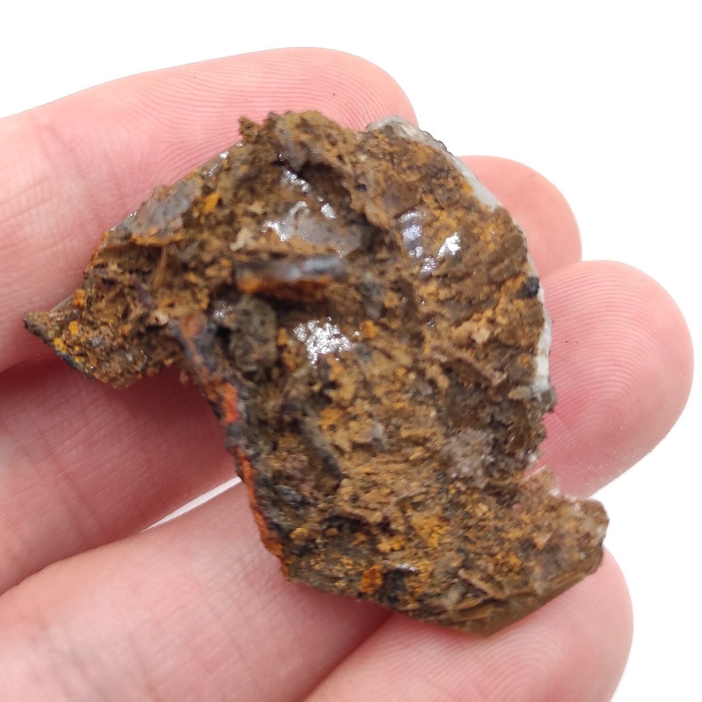 8g Brown and Blue Barite Specimen - Nador, Morocco - Barite Mineral Specimen - Blue Baryte from Morocco - Natural Barite Crystal Cluster