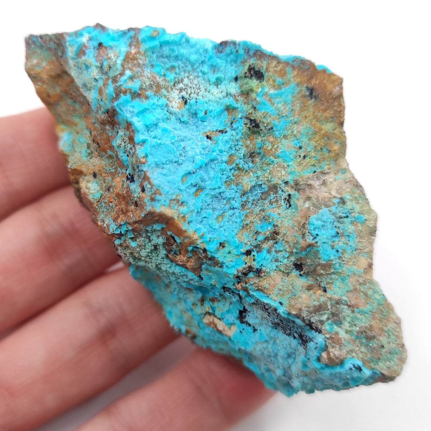 96g Chrysocolla on Matrix - Tyrone, New Mexico - Rough Chrysocolla from United States - Natural Chrysocolla Mineral Specimen - Raw Crystals
