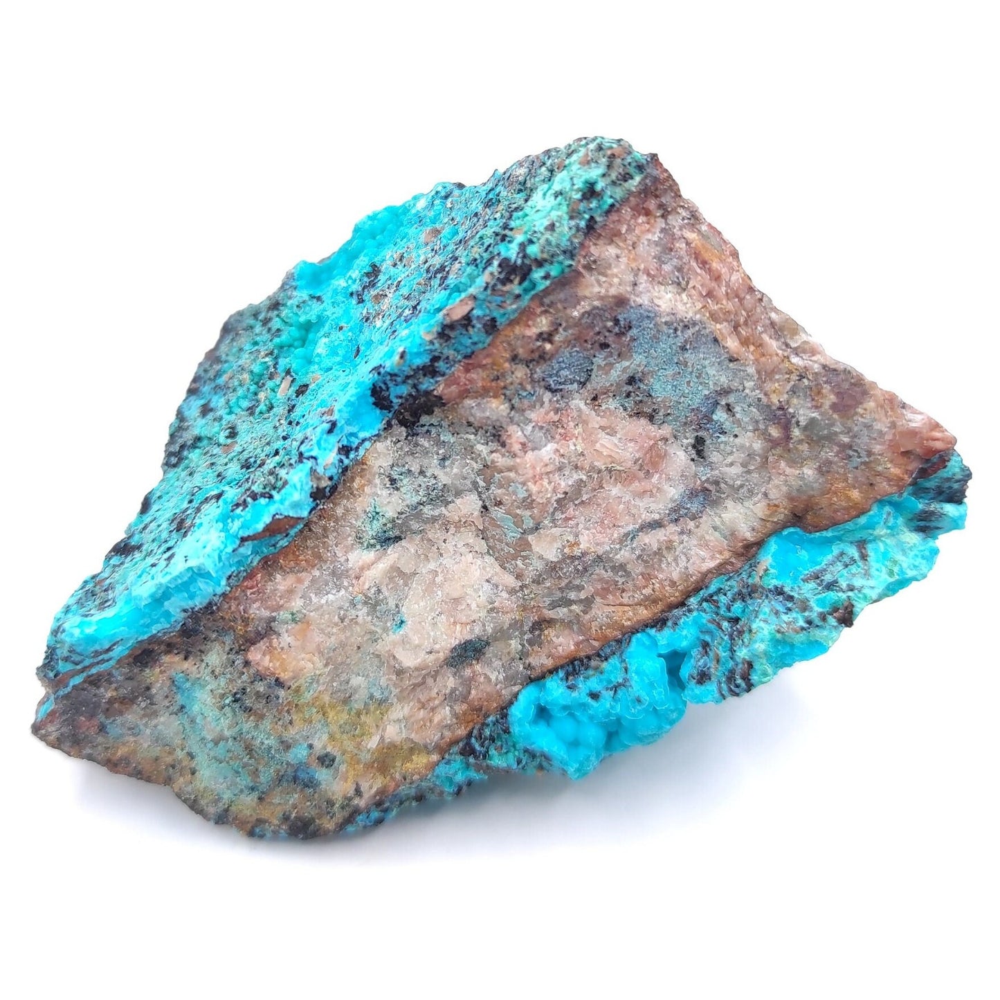 118g Chrysocolla on Matrix - Tyrone, New Mexico - Rough Chrysocolla from United States - Natural Chrysocolla Mineral Specimen - Raw Crystals