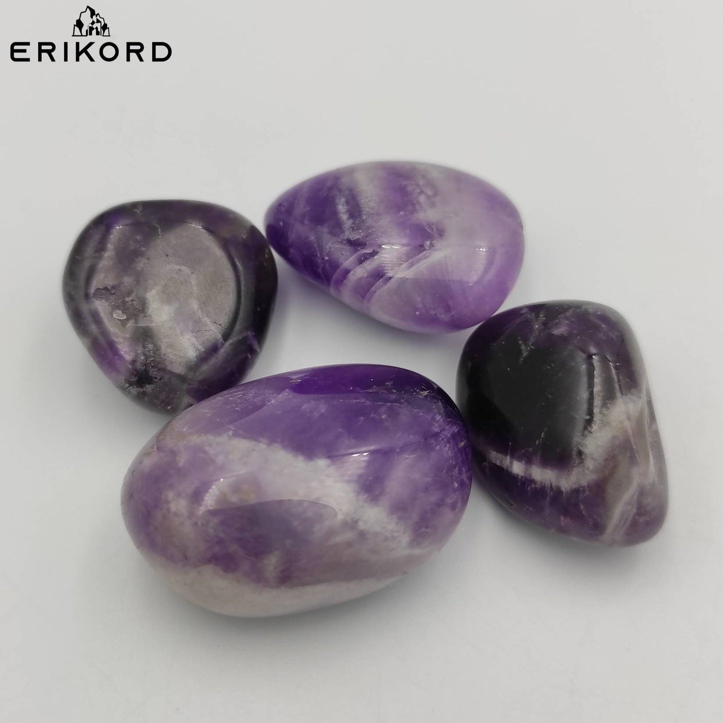 Dream Amethyst Tumbles, Polished Chevron Amethyst Gravel