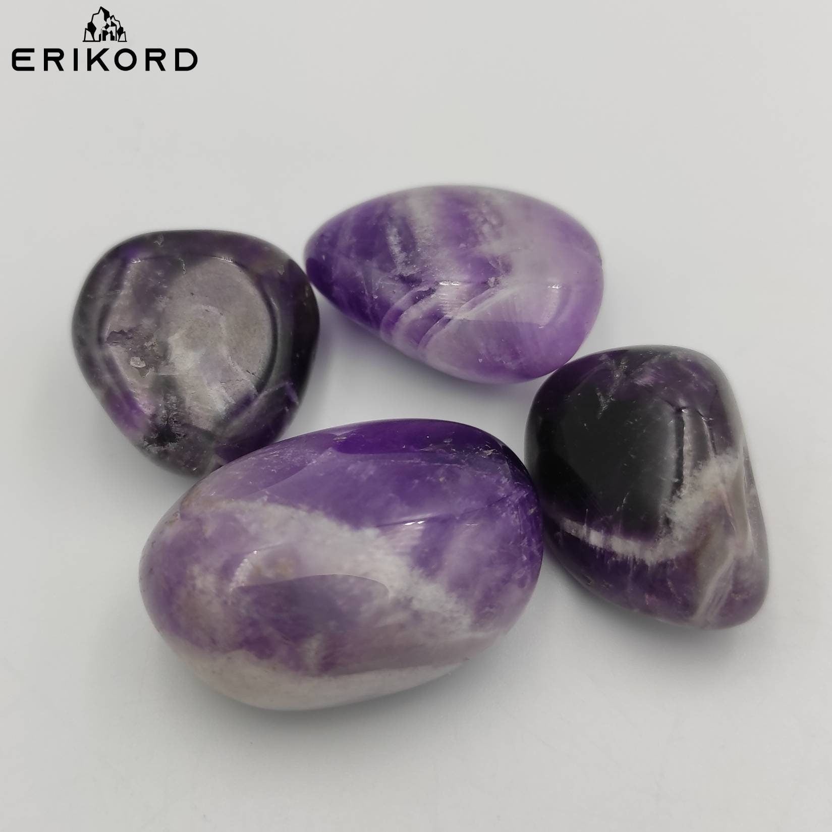 Dream Amethyst Tumbles, Polished Chevron Amethyst Gravel