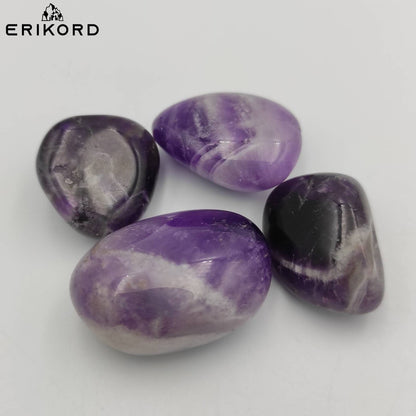 Dream Amethyst Tumbles, Polished Chevron Amethyst Gravel