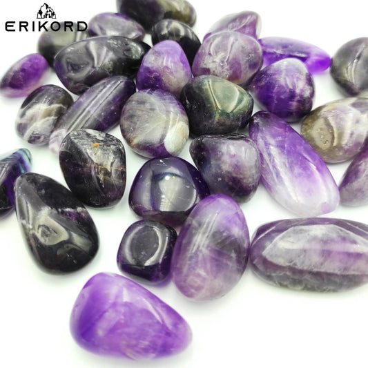 Dream Amethyst Tumbles, Polished Chevron Amethyst Gravel