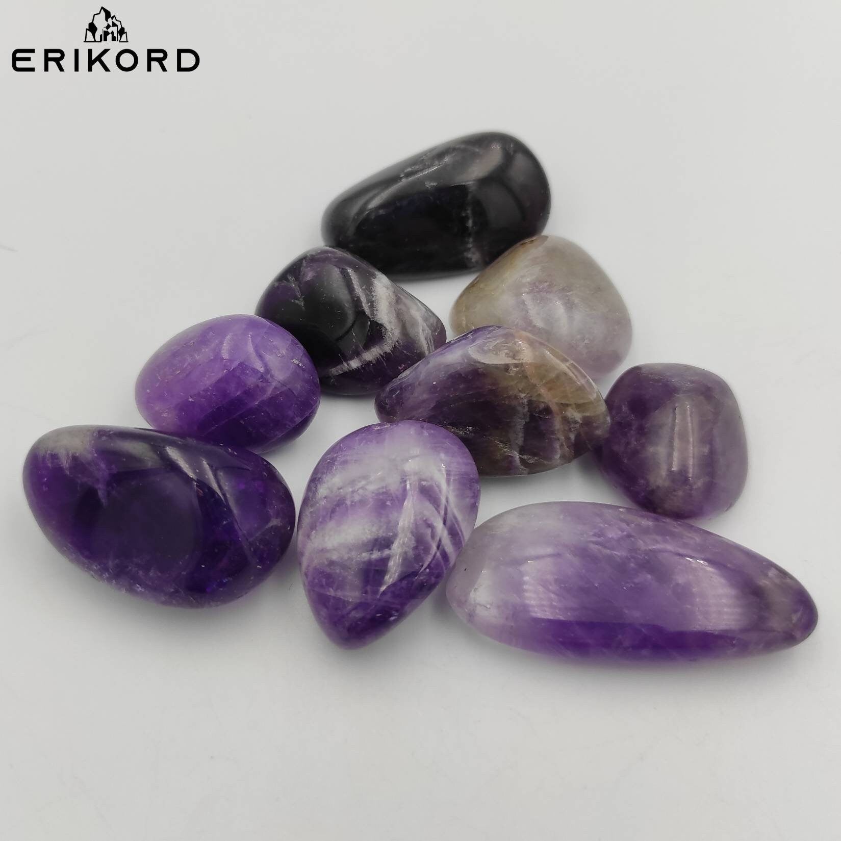 Dream Amethyst Tumbles, Polished Chevron Amethyst Gravel