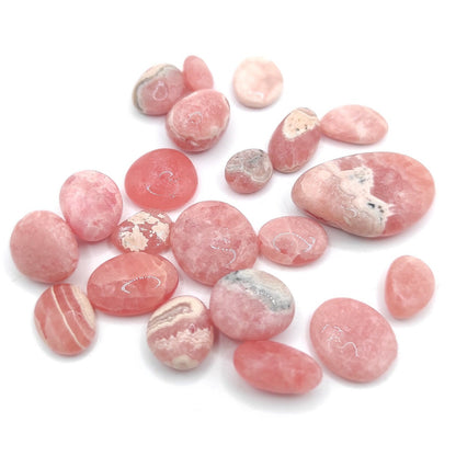 105ct Lot of Matte Rhodochrosite Cabochons from Argentina