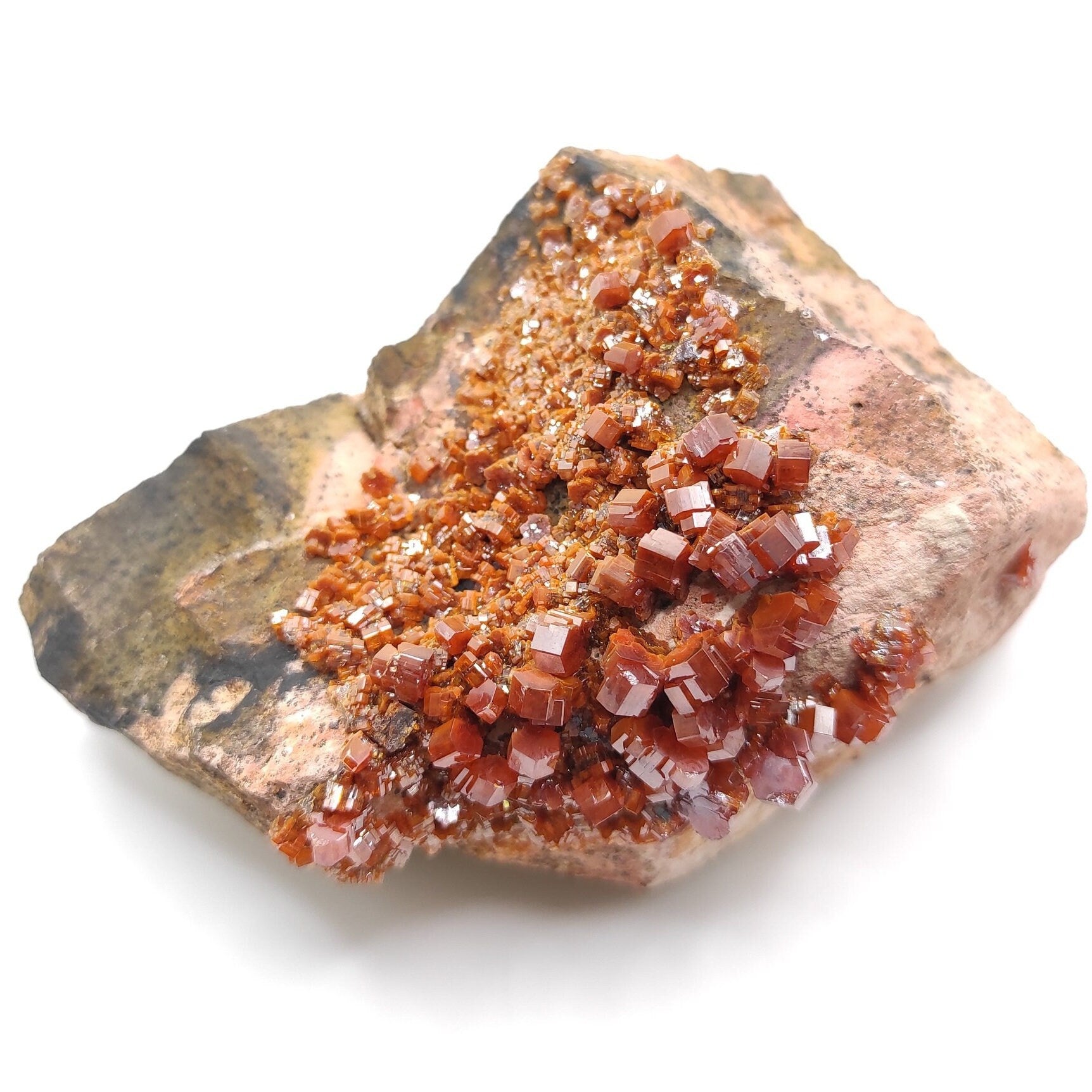 435g Vanadinite Crystal Specimen Natural Vanadinite from Mibladen Morocco Raw Crystal Cluster Red Orange Vanadinite Rough Gem Crystal