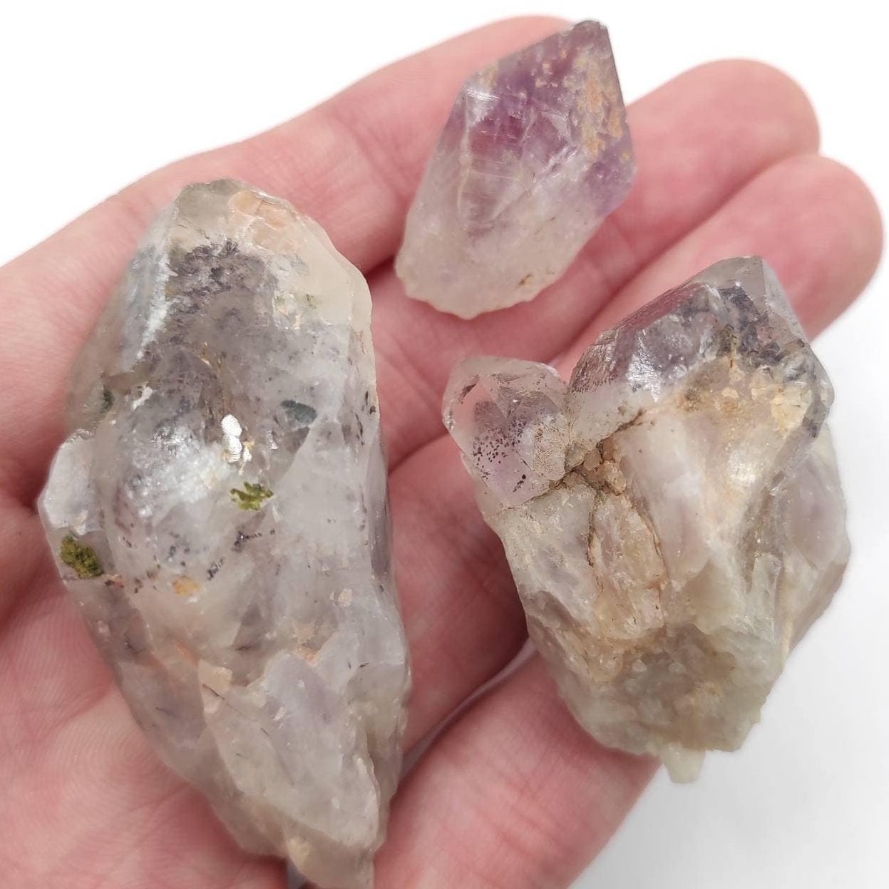 76g Madagascar Quartz Lot with Inclusions - Natural Light Purple Amethyst - Raw Amethyst Points - Rough Quartz Lot - Mini Amethyst Gem