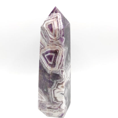 393g Chevron Amethyst Tower Natural Purple and White Amethyst Striped Amethyst Dream Amethyst Point Amethyst Crystal Point Large Crystals