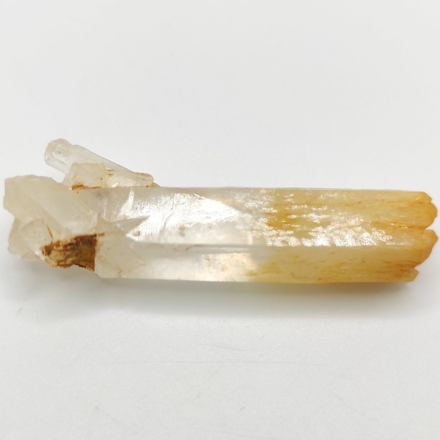10.45g Rare Mango Quartz Point - Halloysite Included Quartz Crystal - Corona Mine, Cabiche, Boyaca, Colombia - Rare Crystal - Yellow Quartz