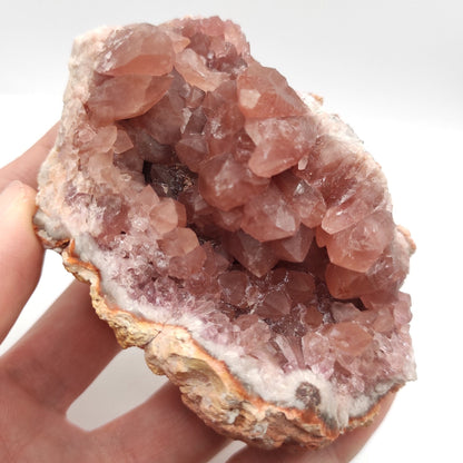 221g Pink Amethyst Geode - Neuquén, Argentina - Natural Raw Pink Amethyst Crystal - Pink Amethyst Geode Cluster - Crystallized Pink Amethyst