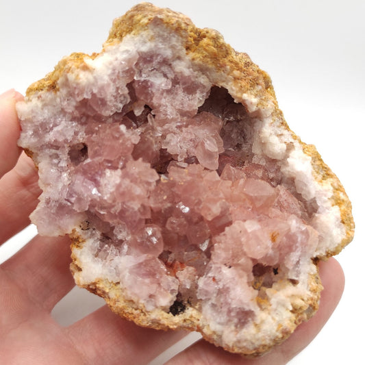 190g Pink Amethyst Geode - Neuquén, Argentina - Natural Raw Pink Amethyst Crystal - Pink Amethyst Geode Cluster - Crystallized Pink Amethyst