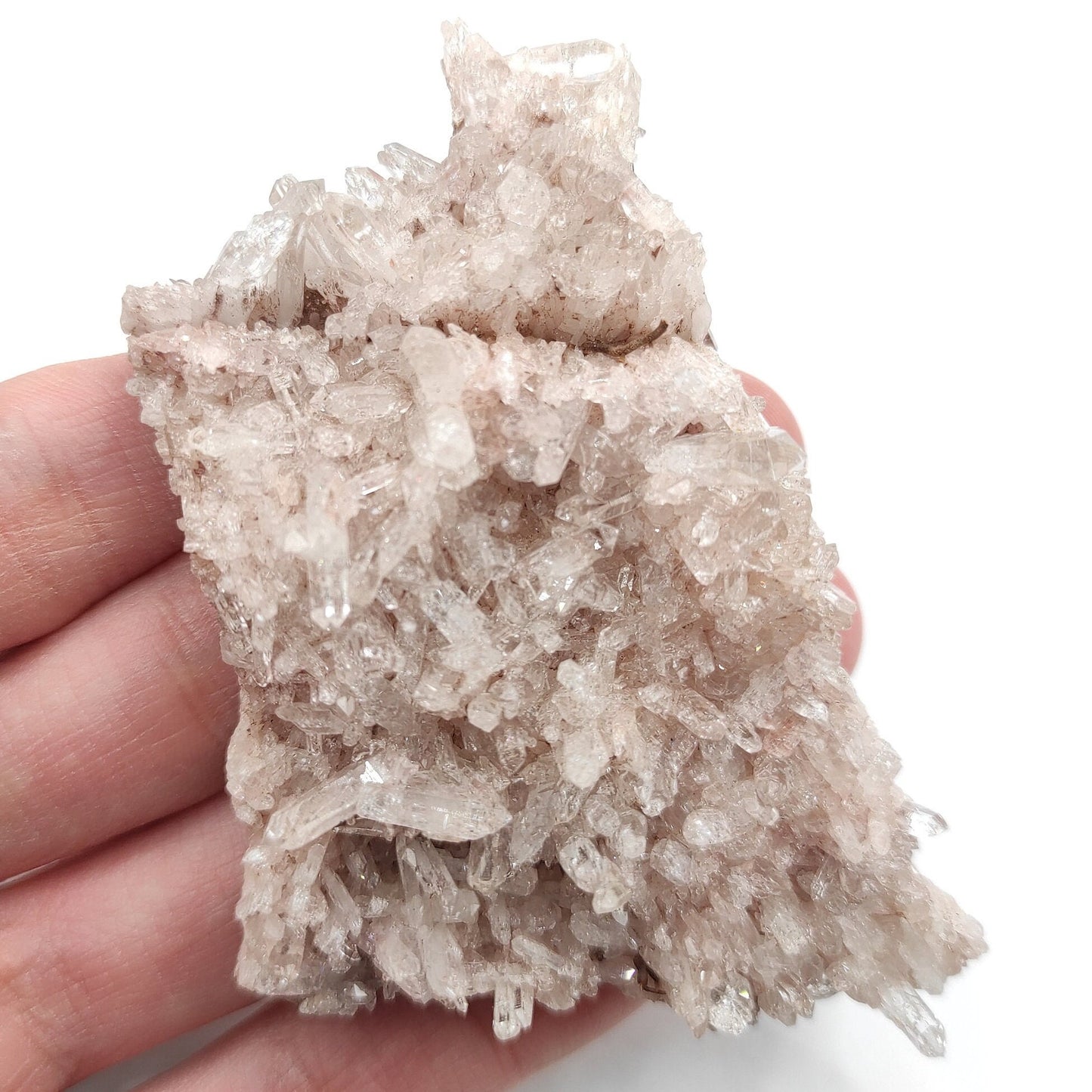 76g Natural Pink Lithium Coated Quartz Crystal - Bolivar, Santander, Colombia - Pink Quartz Cluster - Crystallized Quartz Mineral Specimen