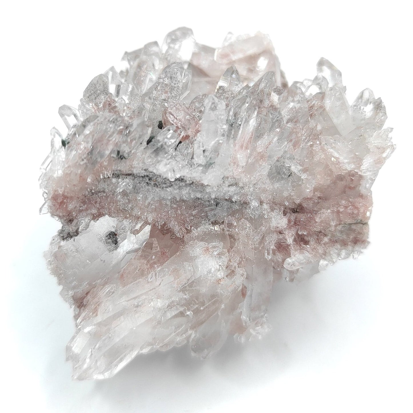 91g Natural Pink Lithium Coated Quartz Crystal - Bolivar, Santander, Colombia - Pink Quartz Cluster - Crystallized Quartz Mineral Specimen