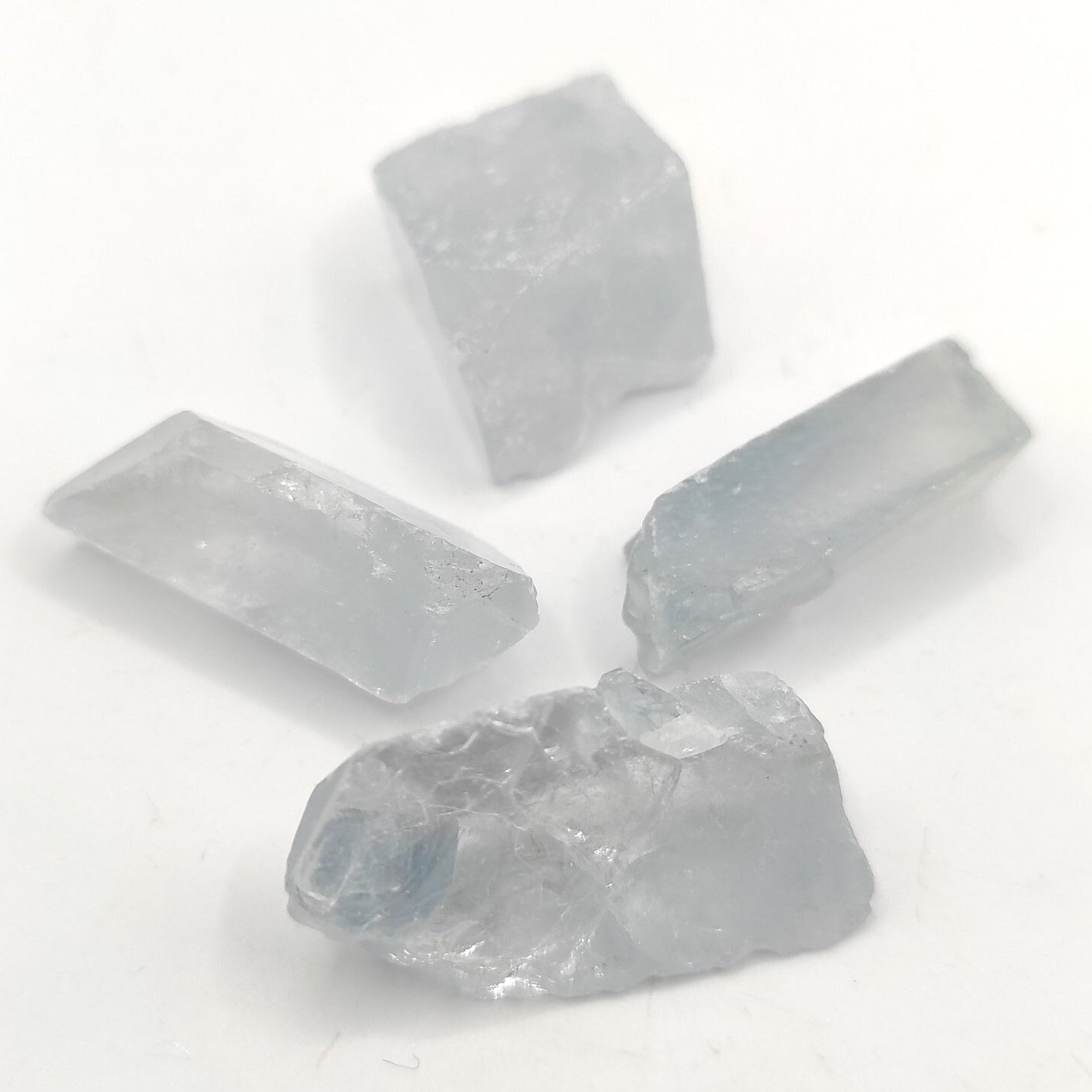 26g (4pc) Lot of Light Blue Celestite - Maybee, Michigan - Natural Celestite Crystals - Raw Celestite Gems - Rough Celestite for Jewelery