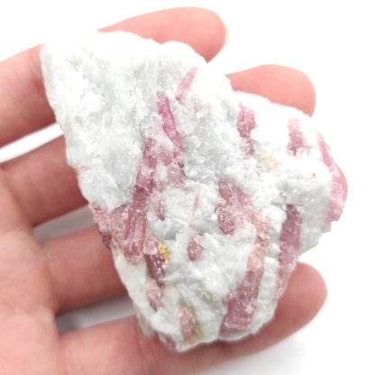 115g Pink Tourmaline in Quartz - Minas Gerais, Brazil - Rough Pink Tourmaline Crystal - Natural Crystals - Crystal Specimen from Brazil