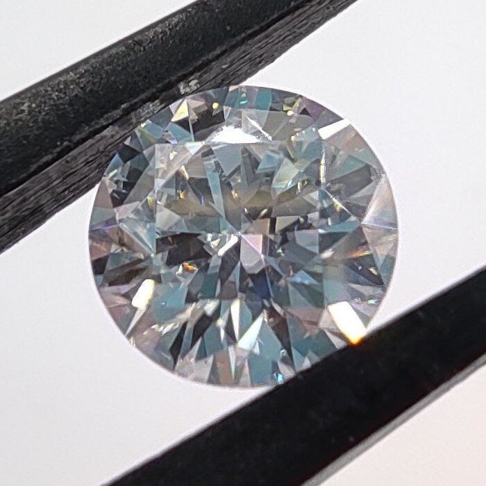 1 Carat (6.5mm) Moissanite Gemstone - Round Cut Moissanite - Faceted Gem - Brilliant Moissanite for Jewelry - Round Faceted - Lab Grown Gems