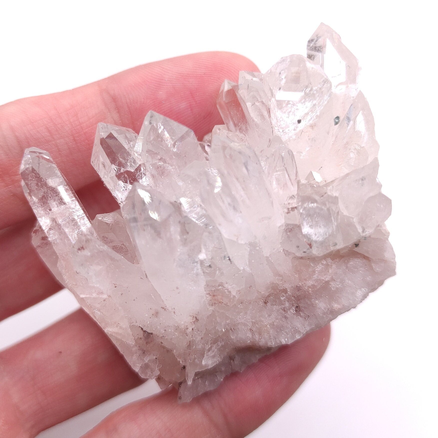 100g Natural Pink Lithium Coated Quartz Crystal - Bolivar, Santander, Colombia - Pink Quartz Cluster - Crystallized Quartz Mineral Specimen