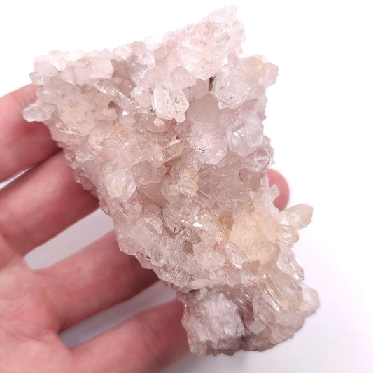 160g Natural Pink Lithium Coated Quartz Crystal - Bolivar, Santander, Colombia - Pink Quartz Cluster - Crystallized Quartz Mineral Specimen