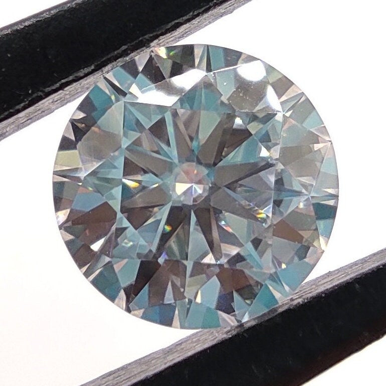 1 Carat (6.5mm) Moissanite Gemstone - Round Cut Moissanite - Faceted Gem - Brilliant Moissanite for Jewelry - Round Faceted - Lab Grown Gems