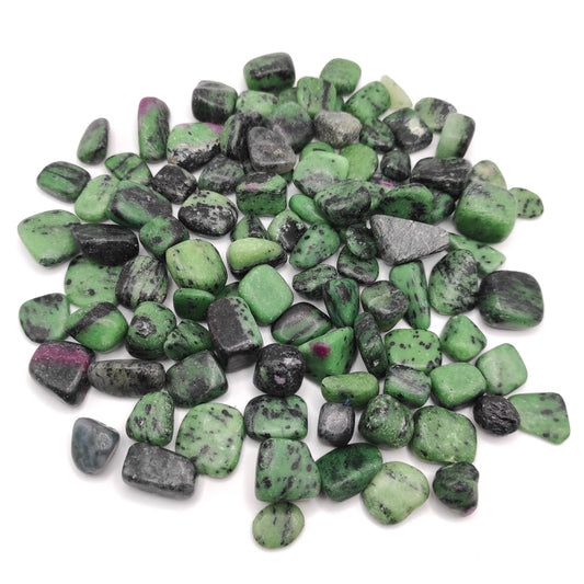 480g Zoisite with Ruby Tumbles - Bulk Lot of Polished Stones - Ruby Zoisite from India - Tumbles Crystals