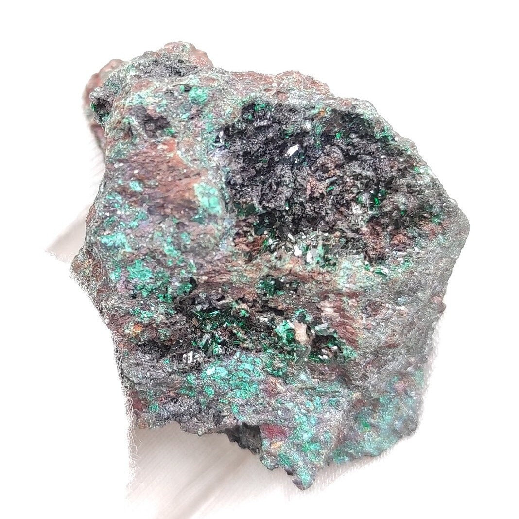 25g Brochantite from Bou Azzer, Morocco - Brochantite Mineral Specimen - Brochantite in Matrix - Green Brochantite Thumbnail Specimen