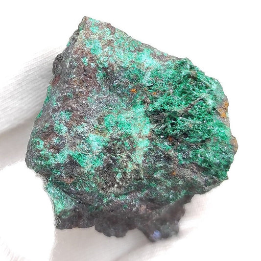 21g Brochantite from Bou Azzer, Morocco - Brochantite Mineral Specimen - Brochantite in Matrix - Green Brochantite Thumbnail Specimen