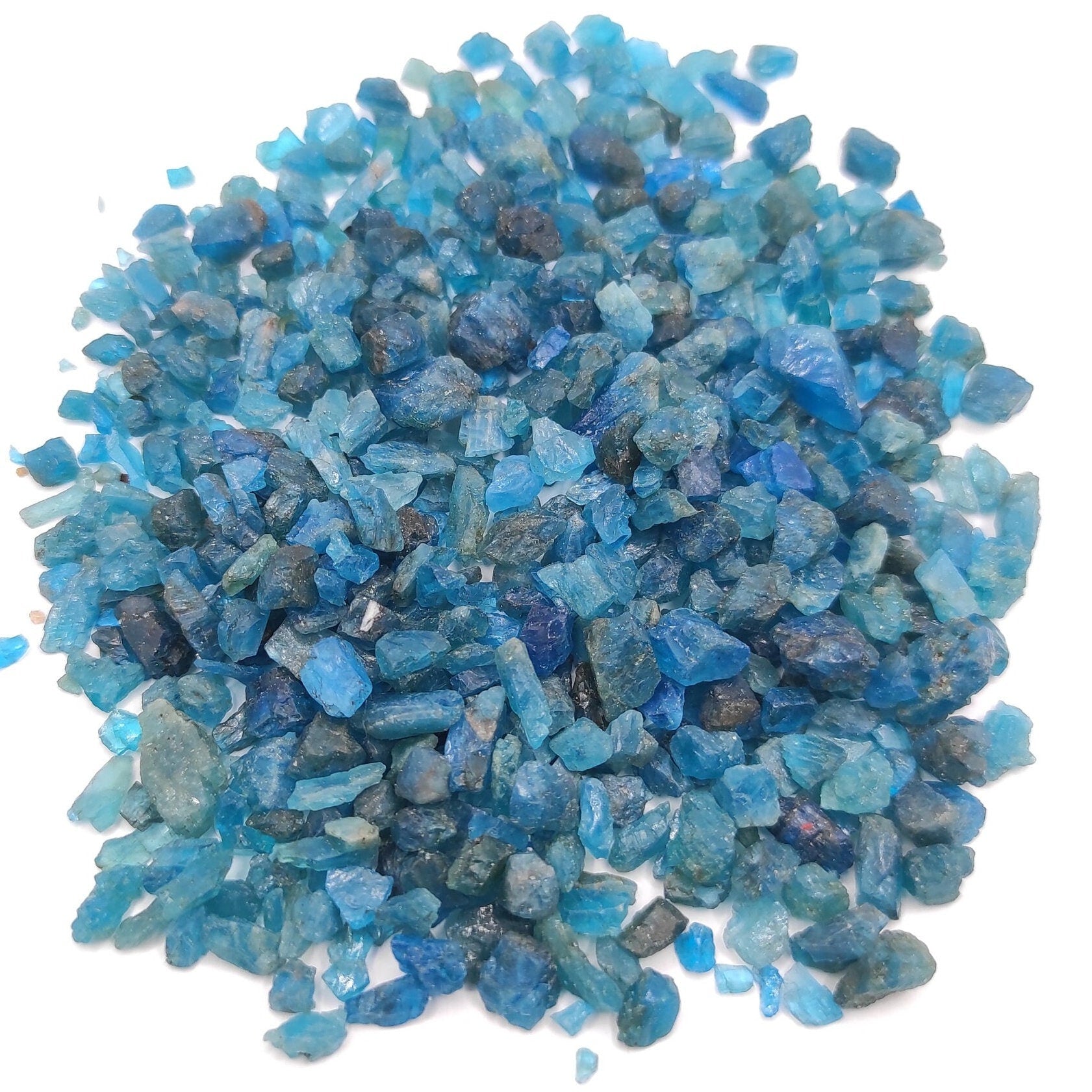 57g Blue Apatite Pieces - Mini Apatite Crystals from Madagascar - Raw Blue Apatite Stones - Rough Apatite Crystal Gravel