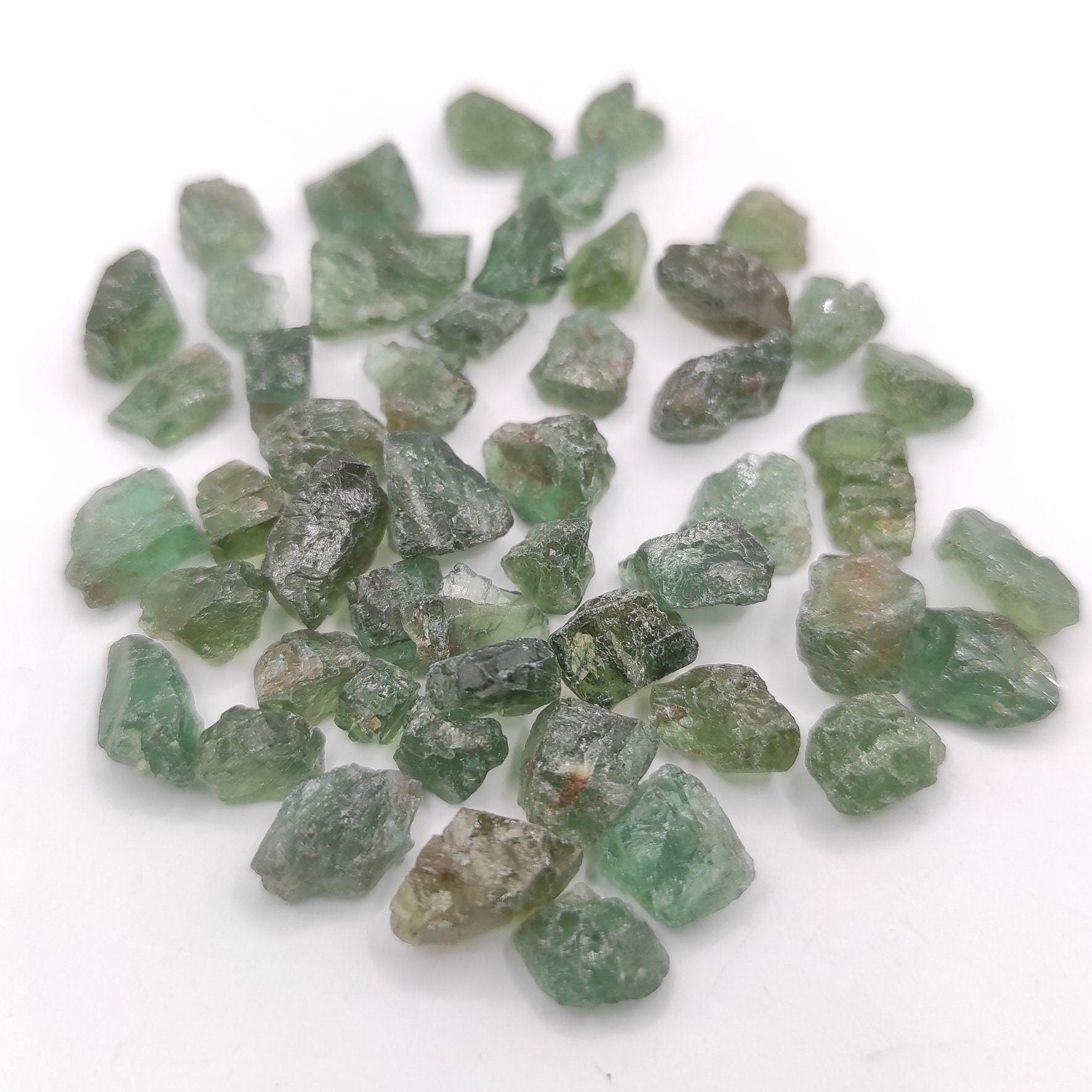 97ct Green Apatite Pieces - Mini Apatite Crystals from Madagascar - Raw Green Apatite Stones - Rough Apatite Crystal Gravel