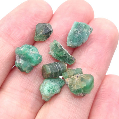 18ct Emerald Lot - Natural Rough Emeralds - Untreated Natural Earth Mined Emeralds from Zambia - Small Raw Emeralds - Loose Gemstones