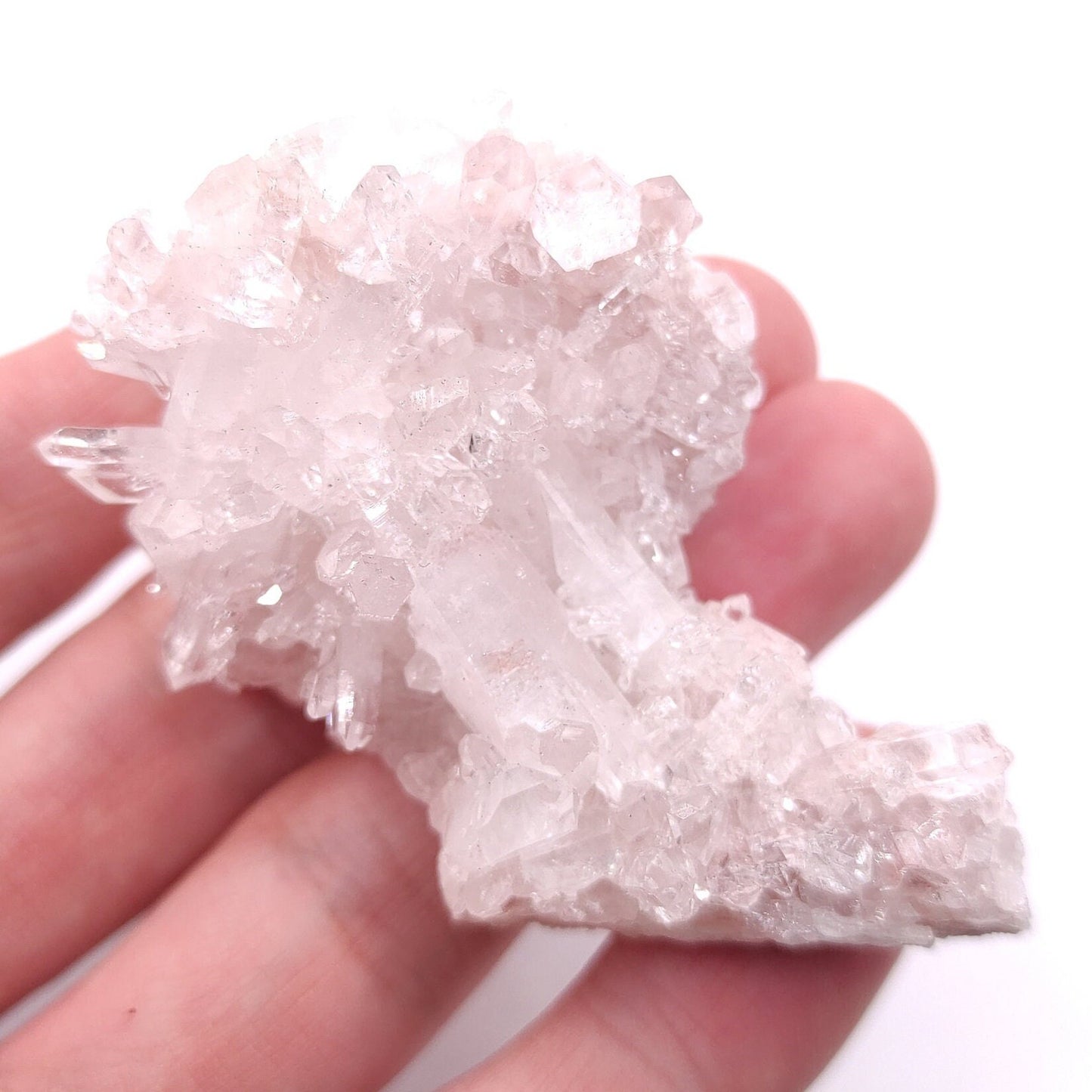 43g Natural Pink Lithium Coated Quartz Crystal - Bolivar, Santander, Colombia - Pink Quartz Cluster - Crystallized Quartz Mineral Specimen