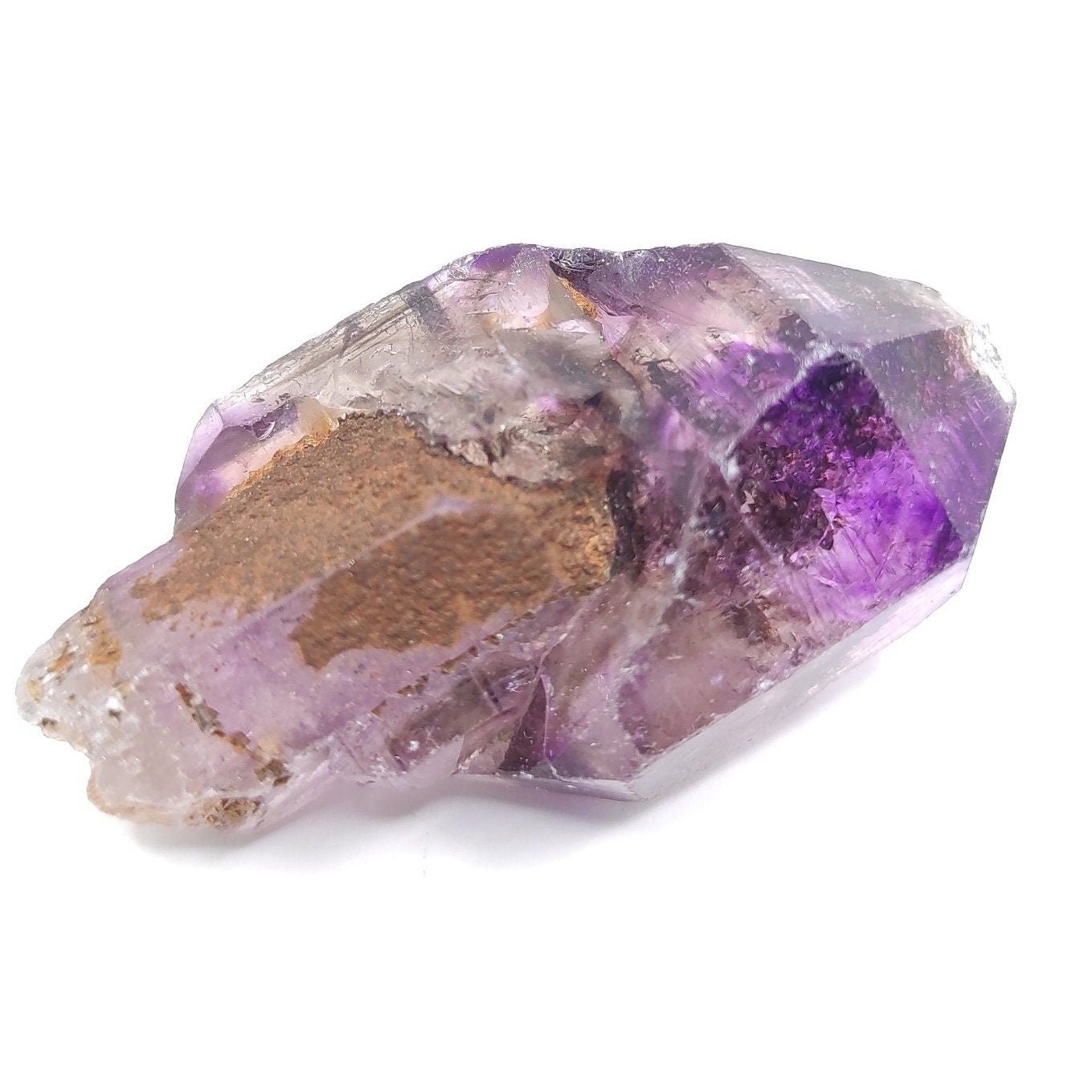 22g Natural Super Seven Amethyst Crystal - Rare Melodys Stone - Amethyst, Cacoxenite, Goethit, Lepidocrocite, Rutile, Smoky Quartz