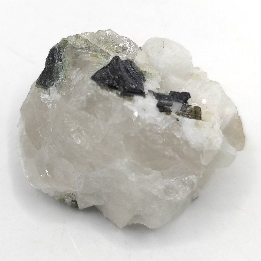 17g Green and Black Tourmaline in Quartz - Tourmaline in Matrix - Skardu, Pakistan - Natural Tourmalines Crystal - Mineral Specimen