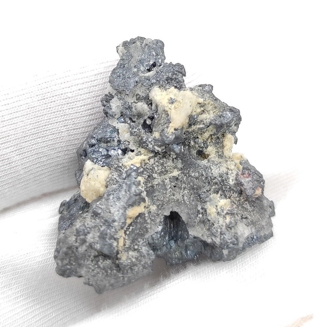 18g Acanthite Silver Ore Crystals - Bou Azzer, Morocco - Raw Silver Sulfide Minerals - Silver Minerals Specimen - Rough Silver Crystals