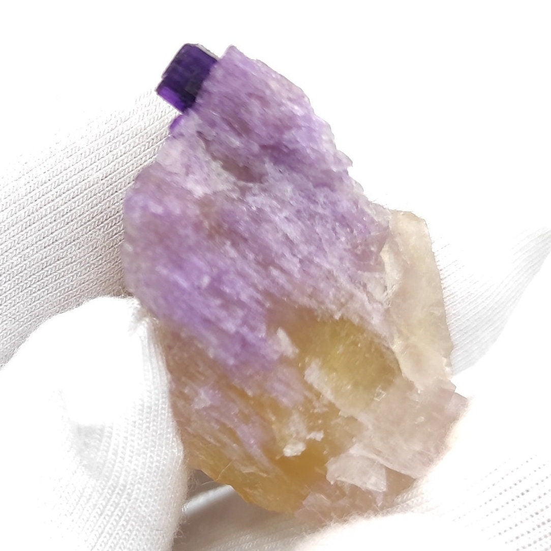12g Illinois Fluorite Specimen - Purple Fluorite from Cave-in-Rock, Hardin County, Illinois - Natural Purple Fluorite Mineral Specimen
