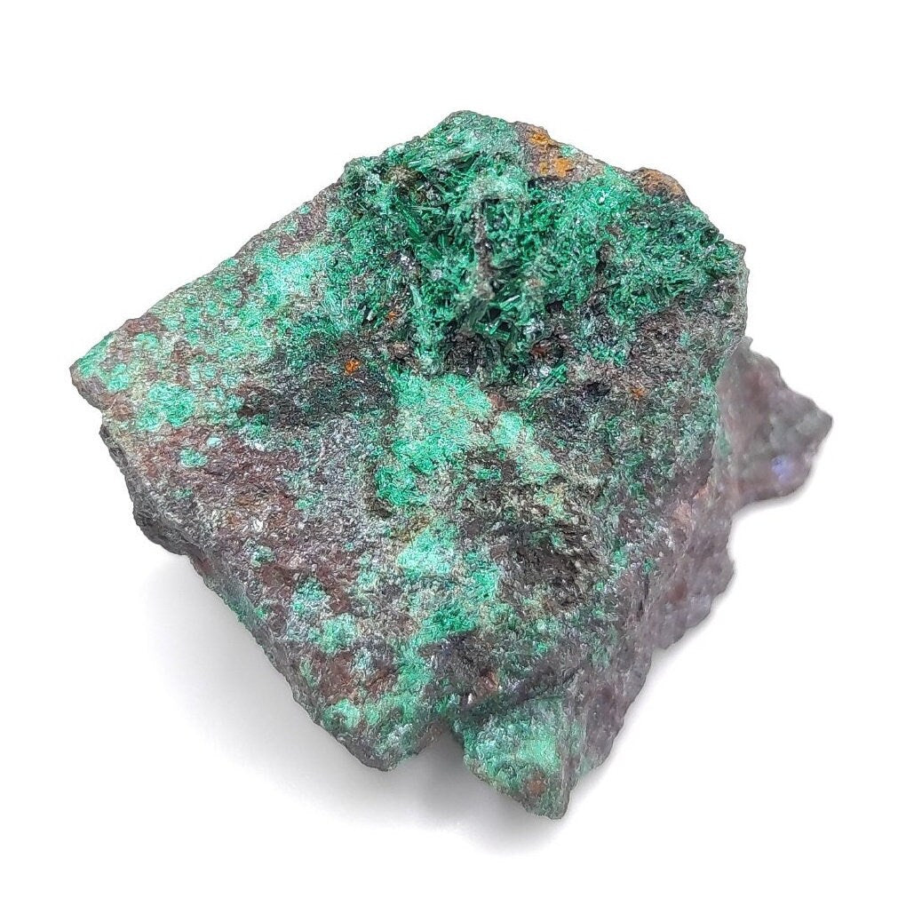 21g Brochantite from Bou Azzer, Morocco - Brochantite Mineral Specimen - Brochantite in Matrix - Green Brochantite Thumbnail Specimen
