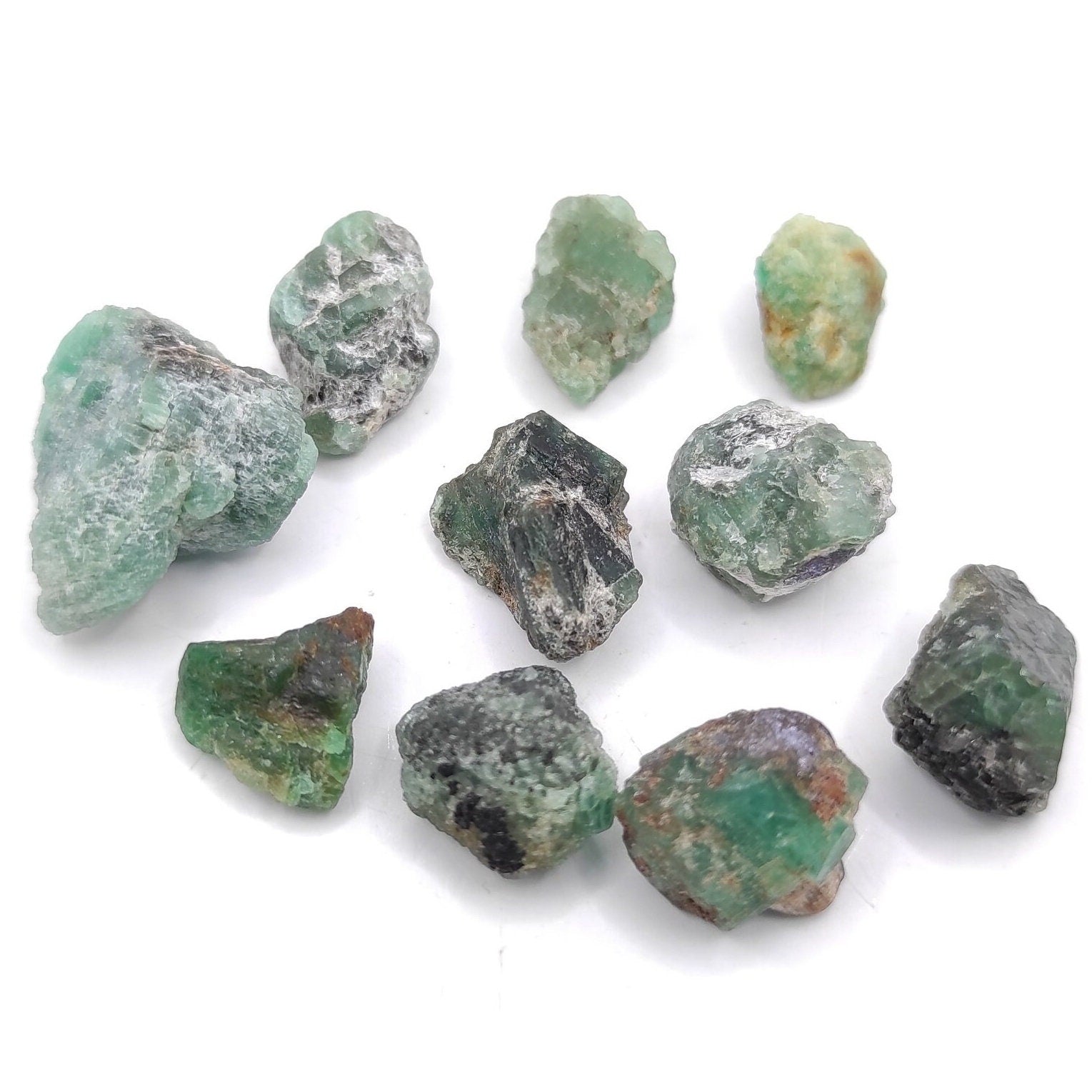 53ct Emerald Lot - Natural Rough Emeralds - Untreated Natural Earth Mined Emeralds from Zambia - Small Raw Emeralds - Loose Gemstones